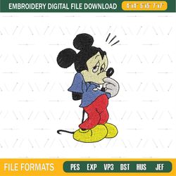Mickey Sad Mouse Design Embroidery File