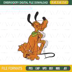 pluto disney embroidery design png