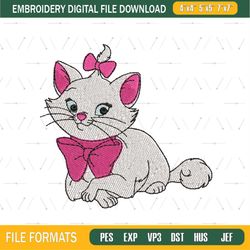 Disney Marie The Aristocast Embroidery Png