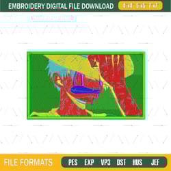 monkey d luffy anime embroidery design file png