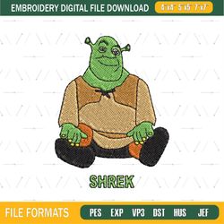 sitting shrek machine embroidery