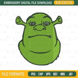 shrek head machine embroidery
