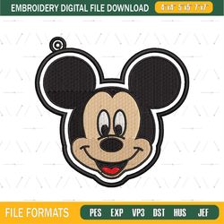 Mickey Mouse Head Sticker Embroidery