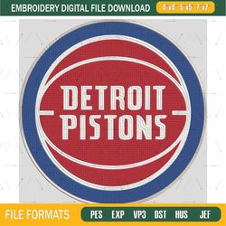 Detroit pistons logo Embroidery,