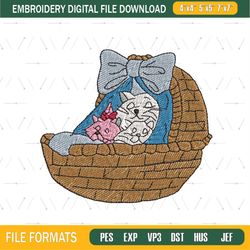 Cartoon The Aristocats Family Embroidery Png