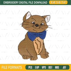Brown Toulouse Cat Embroidery Png