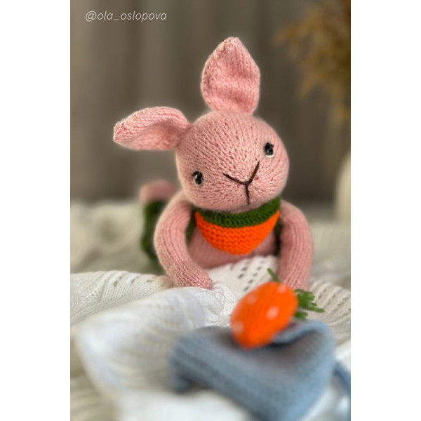 bunny PDF Knitting Pattern download - knitted flat - written in ENGLISH .png