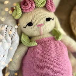 Bunny knitting pattern. Knit animal dolls