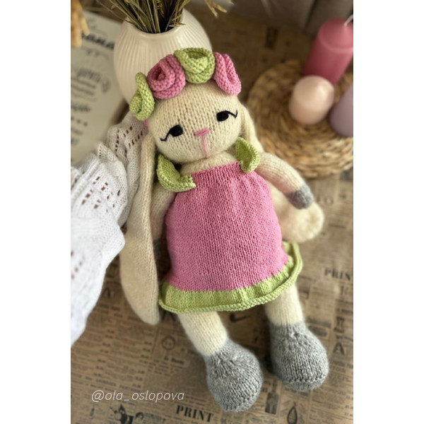 KNITTING PATTERN for a Bunny, knitted animal toy, amigurumi bunny without clothes, knitted rabbit, Easter bunny toy pattern, master class ENGLISH .png