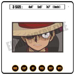 monkey d. luffy embroidery design