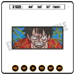 luffy haki embroidery design