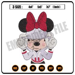 hooded minnie mouse embroidery,png