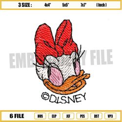 disney daisy duck face embroidery png