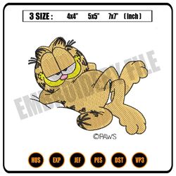 garfield the lazy cat embroidery ,png