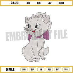 the aristocats marie disney embroidery ,png