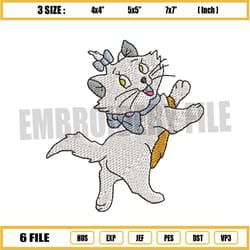 marie the aristocats kitten embroidery ,png