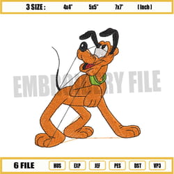 disney pluto embroidery design png