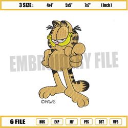 it the garfield cat embroidery ,png