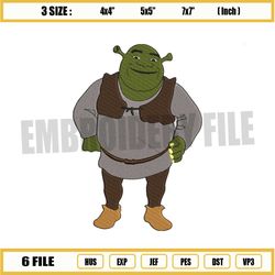 standing shrek embroidery ,png