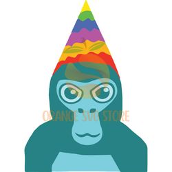 gorilla tag birthday boy vr gamer for kids teen svg, eps, png, dxf, digital download
