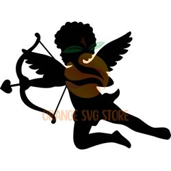 INSTANT Download. Cute Cupid silhouette svg cut file and clip art