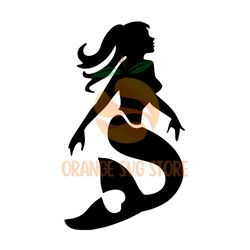 the little malibu mermaid princess ariel silhouette art svg