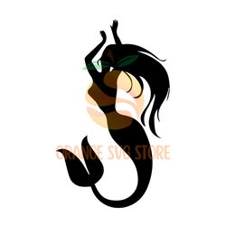 disney dancing little mermaid ariel silhouette svg
