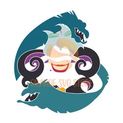 disney sea witch ursula the little mermaid vector svg