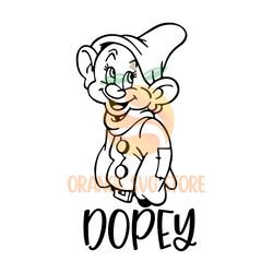 dopey the snow white & 7 dwarfs svg