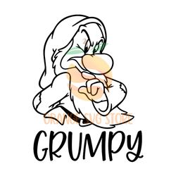 grumpy the snow white & 7 dwarfs svg