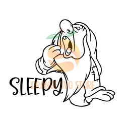 sleepy dwarfs the snow white & 7 dwarfs svg