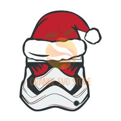 santa hat stormtrooper star wars movie design svg