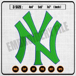 new york yankees green logo embroidery
