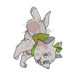 green bow aristocats marie embroidery png