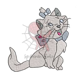 lady kitty aristocats marie embroidery png