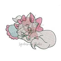 the aristocats marie sleeping embroidery png