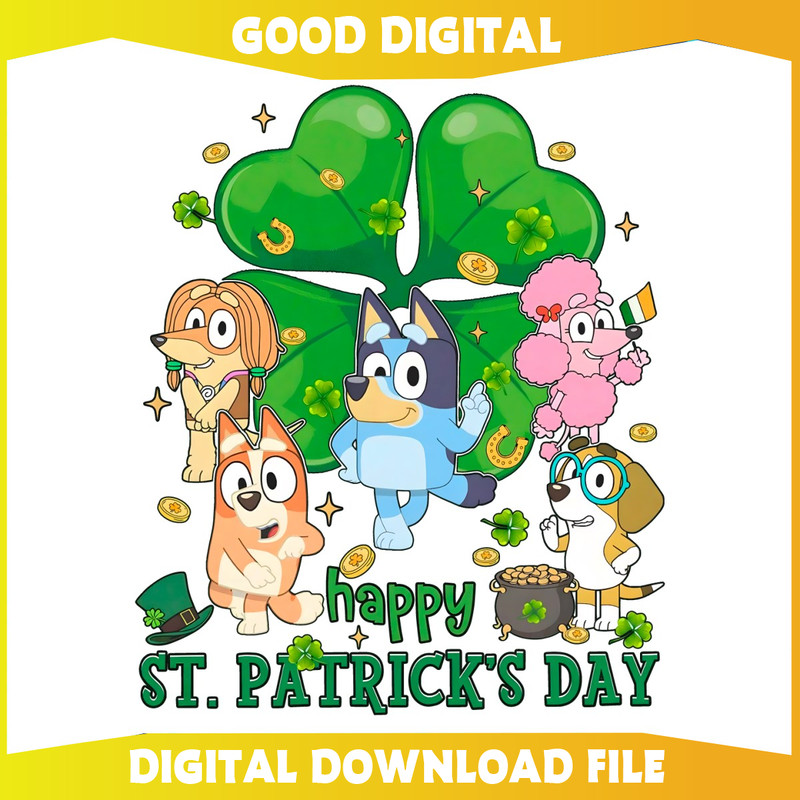Bluey Family Happy St Patricks Day PNG.jpg