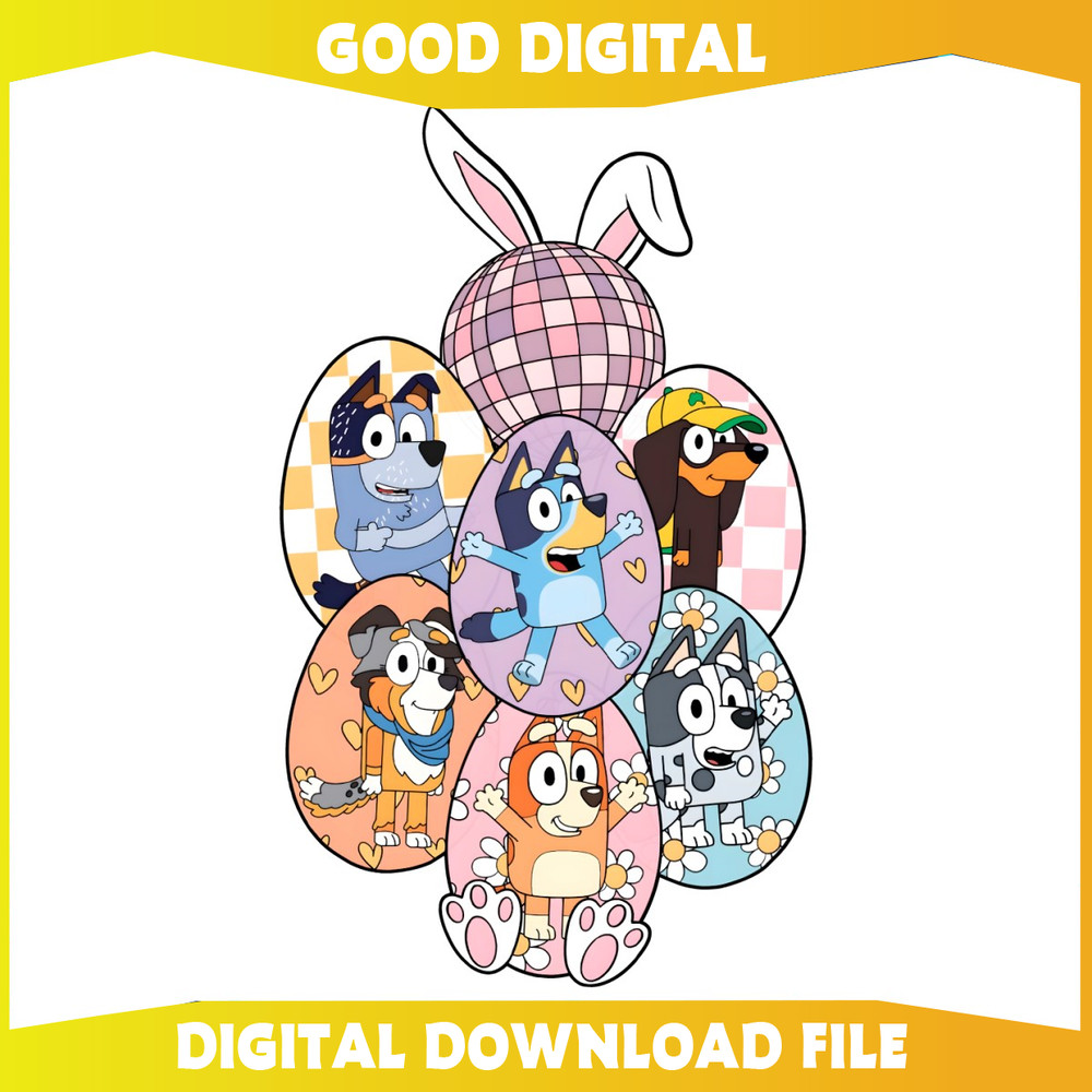 Bluey Friends Easter Eggs Dont Worry Be Hoppy PNG.jpg