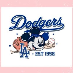 la dodgers est 1958 mickey baseball ,trending, mothers day svg, fathers day svg, bluey svg, mom svg, dady svg.jpg
