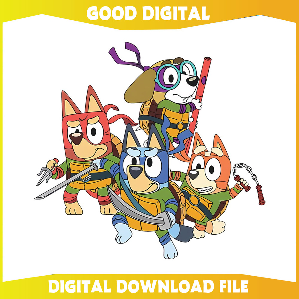 Funny Bluey Friends Turtle PNG.jpg