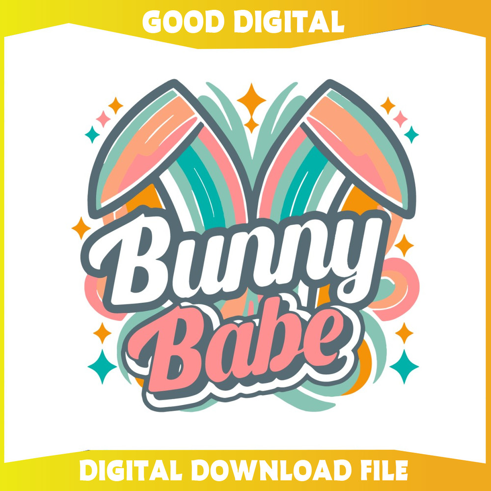 Funny Bunny Babe Retro Easter Day SVG.jpg