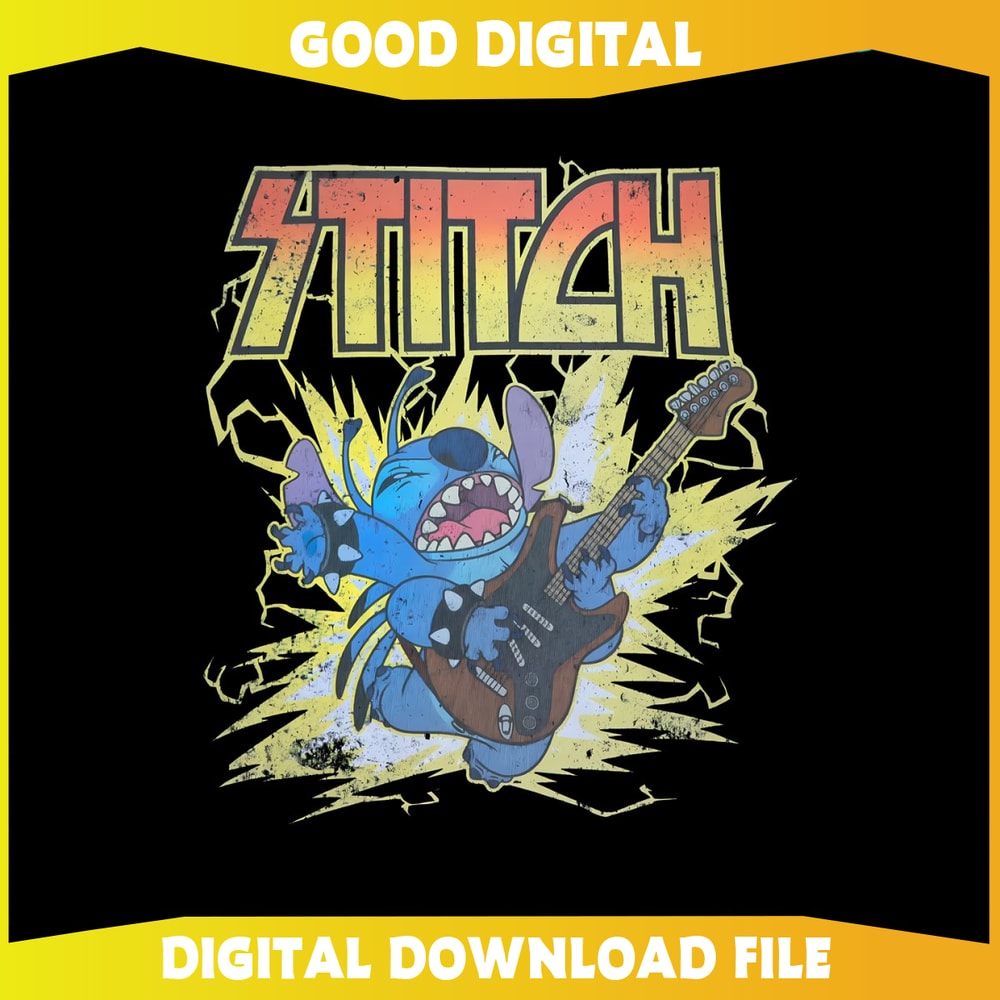 Funny Disney Stitch Rock n Roll PNG.jpg