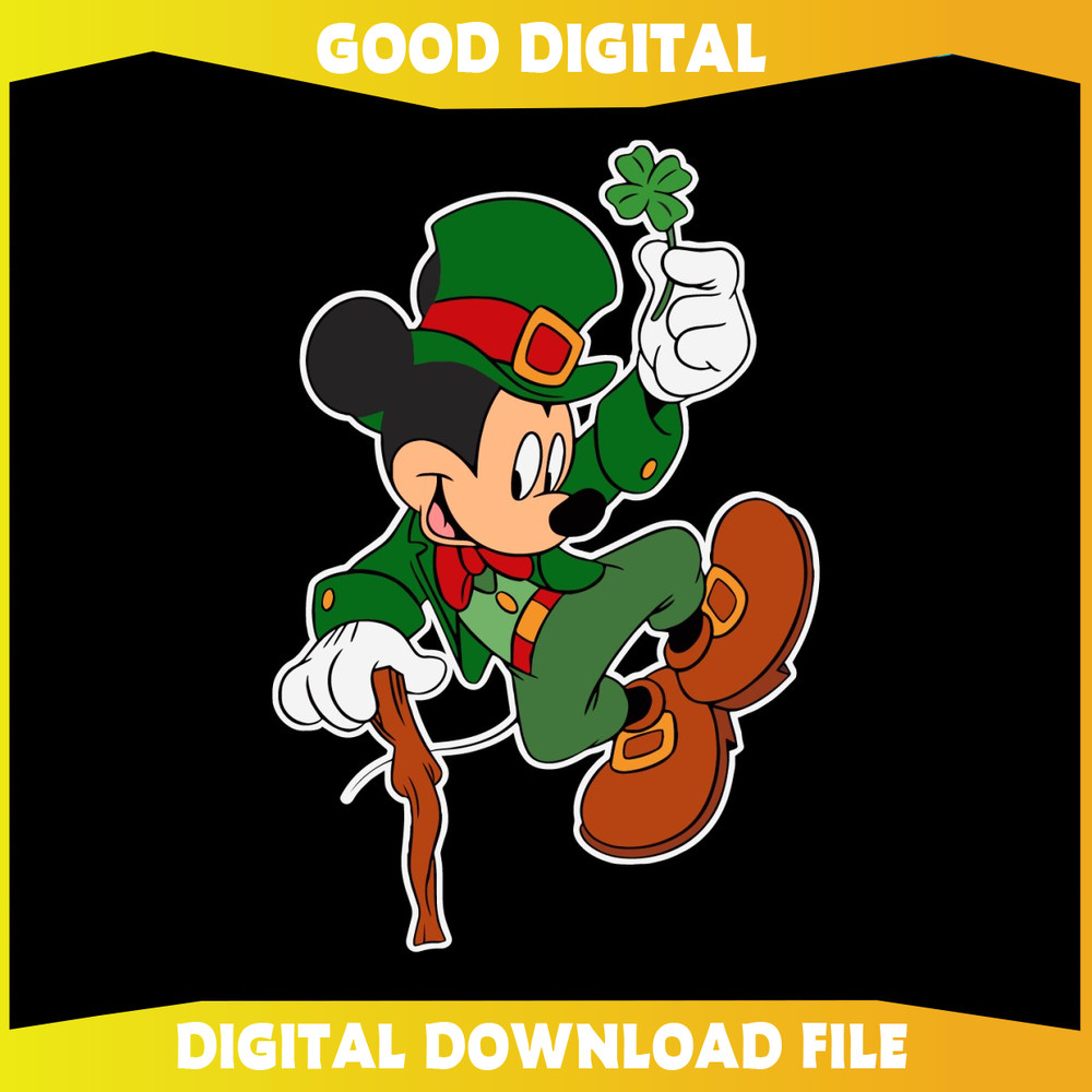 Funny Mickey Mouse St Patricks Day Shamrock SVG.jpg