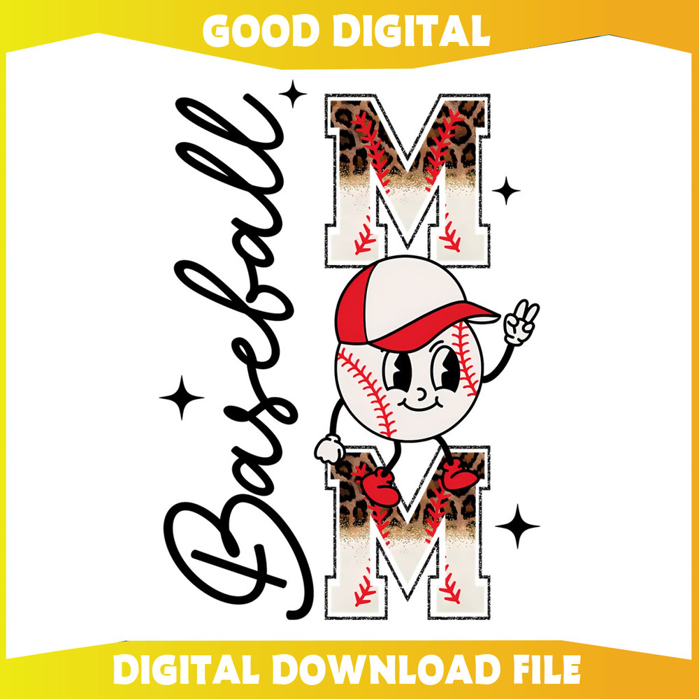 Glitter Baseball Mom Sports Mama PNG.jpg