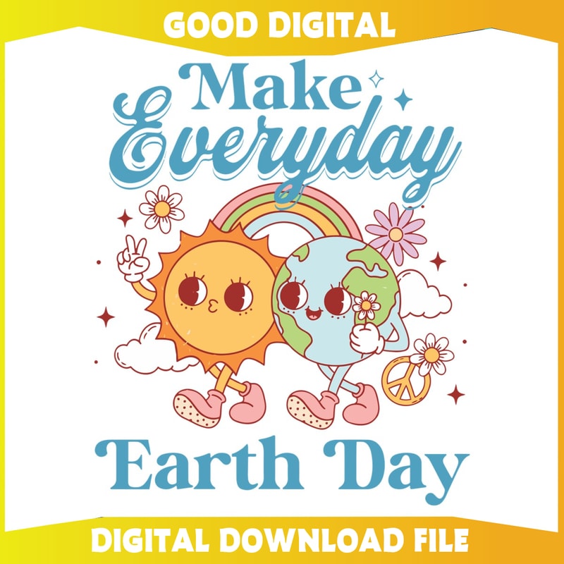 Groovy Make Everyday Earth Day SVG.jpg