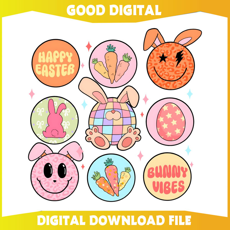 Happy Easter Bunny Vibes Smiley Face PNG.jpg