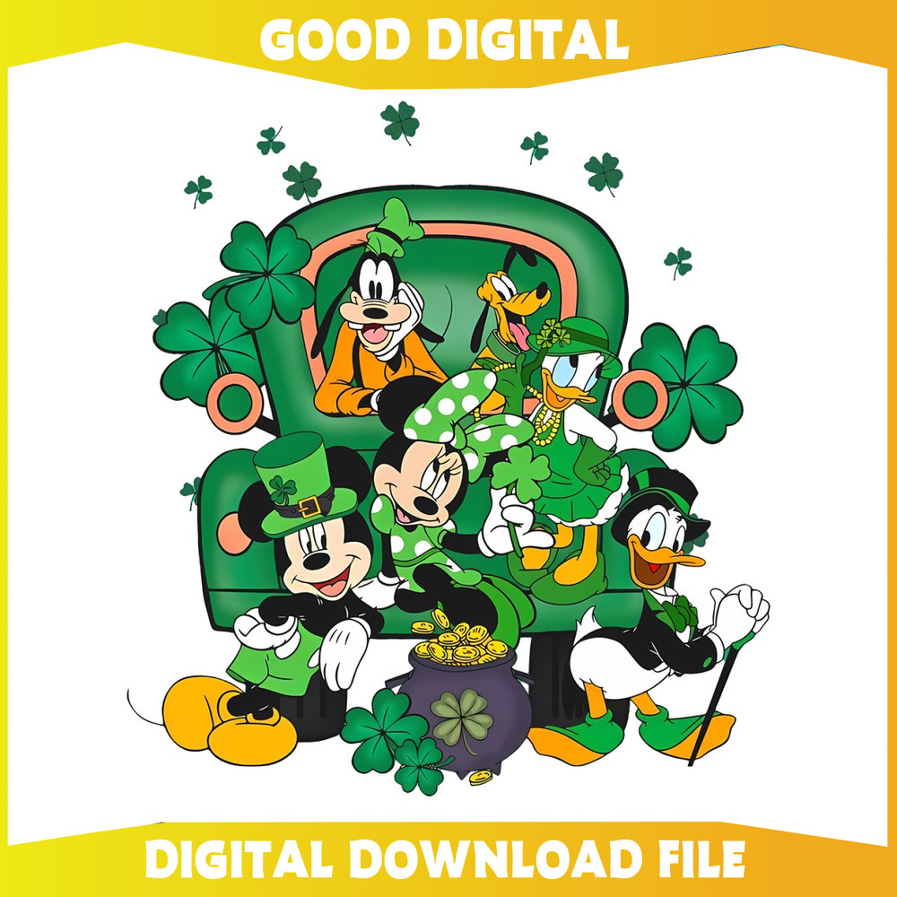 Happy St Patricks Day Mickey And Friends PNG.jpg