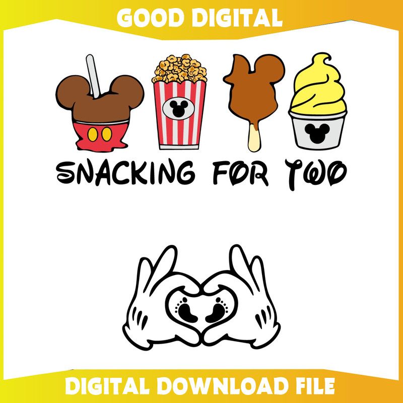 Disney Snacking For Two Pregnancy Announcement SVG.jpg