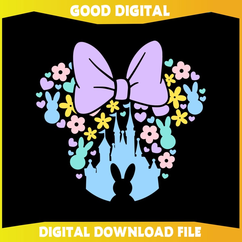 Easter Minnie Magic Kingdom Castle SVG.jpg