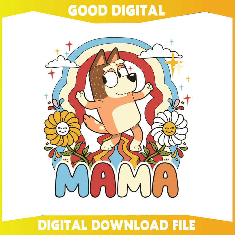 Floral Bluey Mama Chilli Heeler Mothers Day SVG.jpg